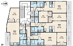 Ｐａｒｋｌｅｔ・高坂 2階1LDKの間取り