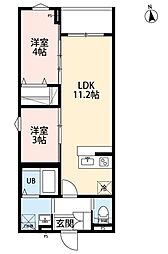 robot home 京成小岩II 2LDKの間取図画像