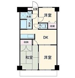 サンライト西橋本 3DKの間取図画像