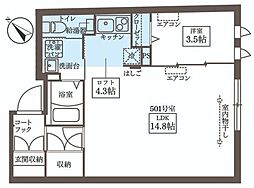 COCOCUBEEKODA south 5階1LDKの間取り