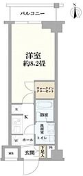 AZEST浮間舟渡 1Kの間取図画像