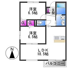 間取図画像 2LDK
