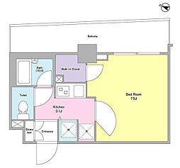 COMFORIA文京白山 1Kの間取図画像