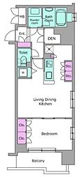 レジディア御茶ノ水 1LDKの間取図画像