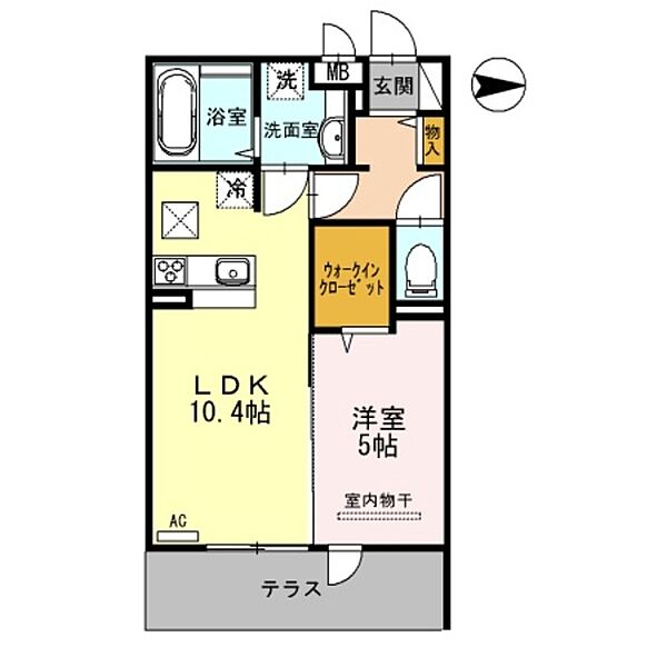 京都府京都市伏見区下鳥羽中円面田町(賃貸アパート1LDK・1階・41.29㎡)の写真 その2