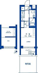 ブライズ上池台 1Kの間取図画像