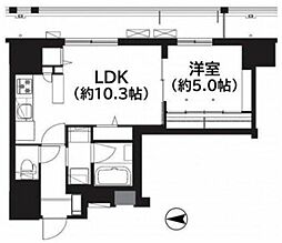 フレンシア菊川 1LDKの間取図画像