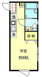 RicheReve ワンルームの間取図画像
