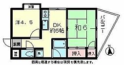マウントリバーハイツ 7階2DKの間取り
