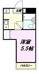 メゾン・ド・オンブラージュ 1Kの間取図画像
