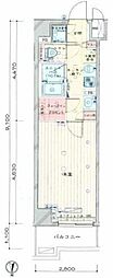 ルーブル大鳥居伍番館 1Kの間取図画像