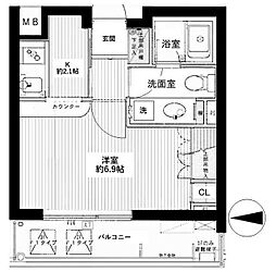 ヴァンテアンライフ高円寺壱番館 1Kの間取図画像