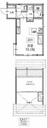 KiaraBlanche井土ヶ谷 ワンルームの間取図画像