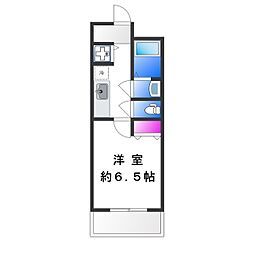 リバーサイド金岡五番館 1Kの間取図画像