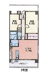 イストワール鵠沼 2LDKの間取図画像