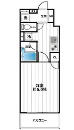 ロワールノイ王子 1Kの間取図画像