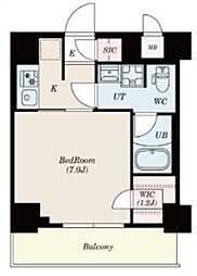 S-RESIDENCE木場fluspark 1Kの間取図画像
