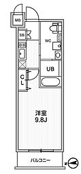 ALTERNA中野 1Kの間取図画像