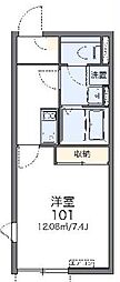 レオネクストルミエール小沢 1Kの間取図画像