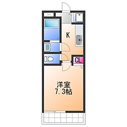 アイパレス 1Kの間取図画像