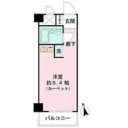 ライオンズプラザ八王子 ワンルームの間取図画像