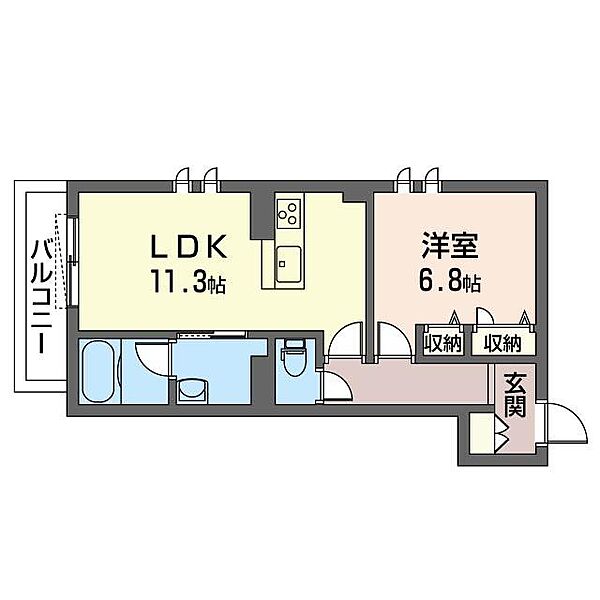 グリーンカーサ長後 00103｜神奈川県藤沢市高倉(賃貸マンション1LDK・1階・44.25㎡)の写真 その2