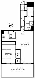 グリーンヒル藤ヶ丘G 1LDKの間取図画像