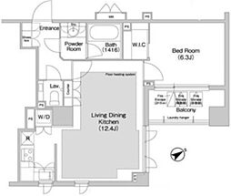 コンフォリア日本橋人形町イースト 3階1LDKの間取り