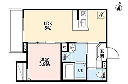 robot home 西都賀II(ロボットホーム ニシツガツー) 1LDKの間取図画像