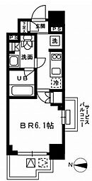 レジディア新宿イースト3 1Kの間取図画像
