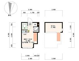 メゾンロシェ ワンルームの間取図画像