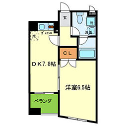 ルミエール北大路 1LDKの間取図画像