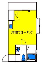 エイテックビル ワンルームの間取図画像