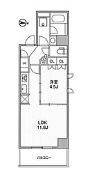 アーバンパーク浅草 1LDKの間取図画像