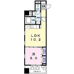 グレイス竹の塚 1LDKの間取図画像