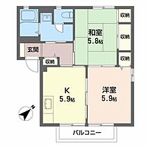 ローゼンハイム 102 ｜ 福島県福島市方木田字高屋31-4（賃貸アパート2K・1階・43.00㎡） その2