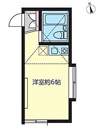 スカイヴィレッジ和田町 ワンルームの間取図画像