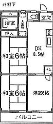 原町油屋レジデンス 3DKの間取図画像