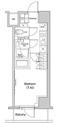 ザ・パークハビオ中野富士見町ガーデン 1Kの間取図画像