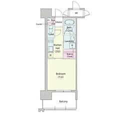 アデグランツ大須 1Kの間取図画像