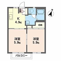 フレグランススウィート 202 ｜ 岩手県宮古市千徳町2-33（賃貸アパート2K・2階・35.75㎡） その2