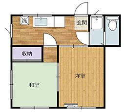 タケイビル 2DKの間取図画像
