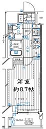 レガリス亀戸 1Kの間取図画像
