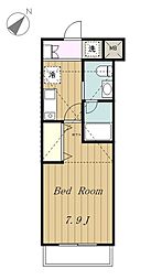 ルート相模ケ丘 1Kの間取図画像