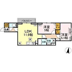 間取図画像 2LDK