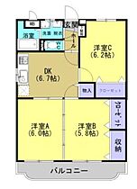 ユーミーあだちＩＩ 205 ｜ 福島県二本松市油井字福岡（賃貸マンション3DK・2階・56.85㎡） その2