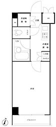 ルーブル武蔵小杉弐番館 1Kの間取図画像