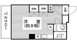 パレドール乃木坂 ワンルームの間取図画像