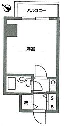 柏共同ビルトーカン柏キャステール 1Kの間取図画像