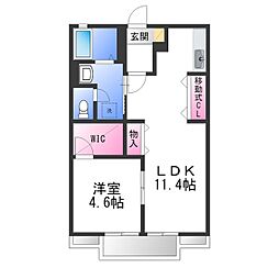 ハイツファイン 1LDKの間取図画像
